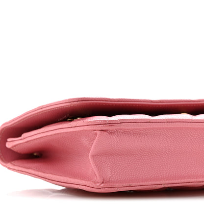 Chanel Caviar Quilted Wallet on Chain WOC Pink 10 of 15