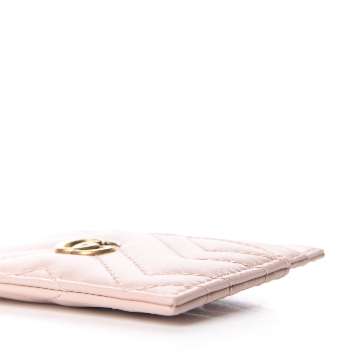 Calfskin Matelasse GG Marmont Card Holder Perfect Pink