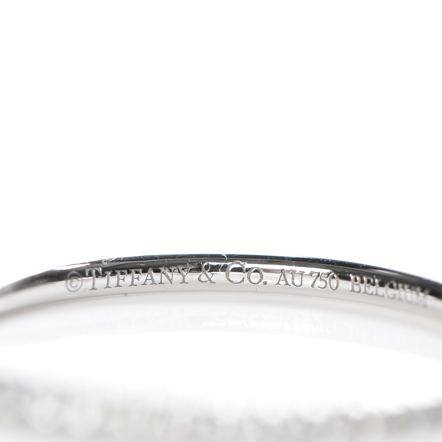 Tiffany 18K White Gold Diamond Metro Ring 7.5 4 of 6