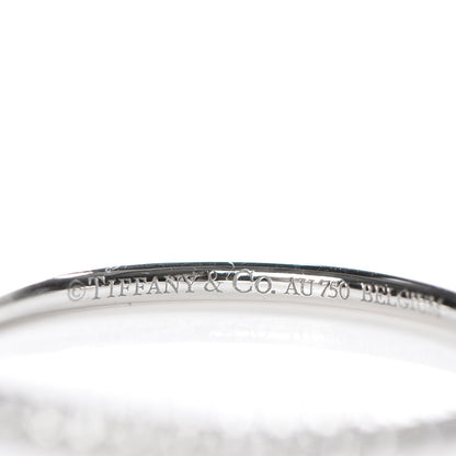 Tiffany 18K White Gold Diamond Metro Ring 7.5 4 of 6