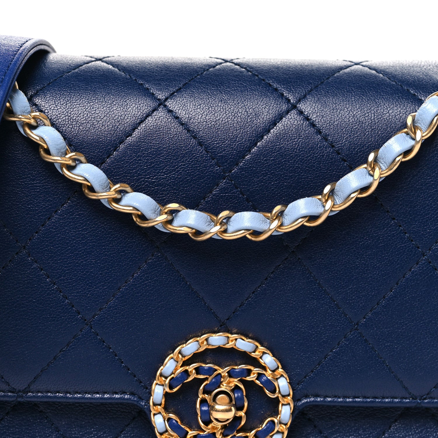 Chanel Lambskin Quilted All Around Flap Blue 7 of 10