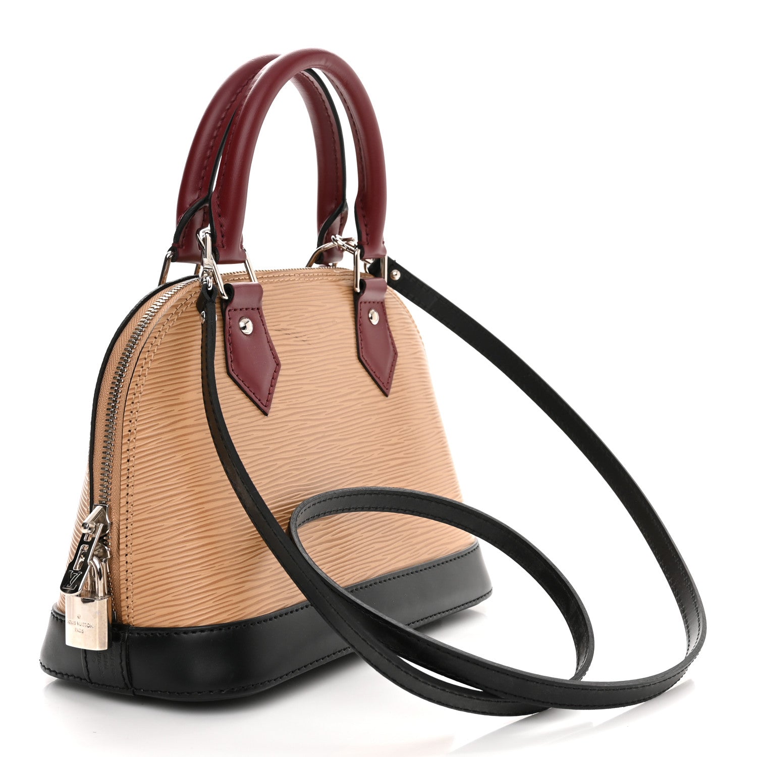 Louis Vuitton Epi Tri-Color Alma BB Vanilla Fuchsia Black 3 of 9