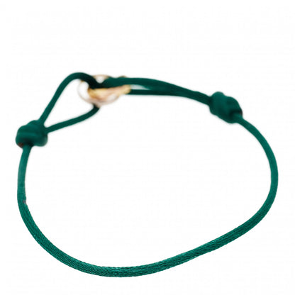 Cartier 18K Pink Yellow White Gold Trinity Adjustable Cord Bracelet Green 2 of 6