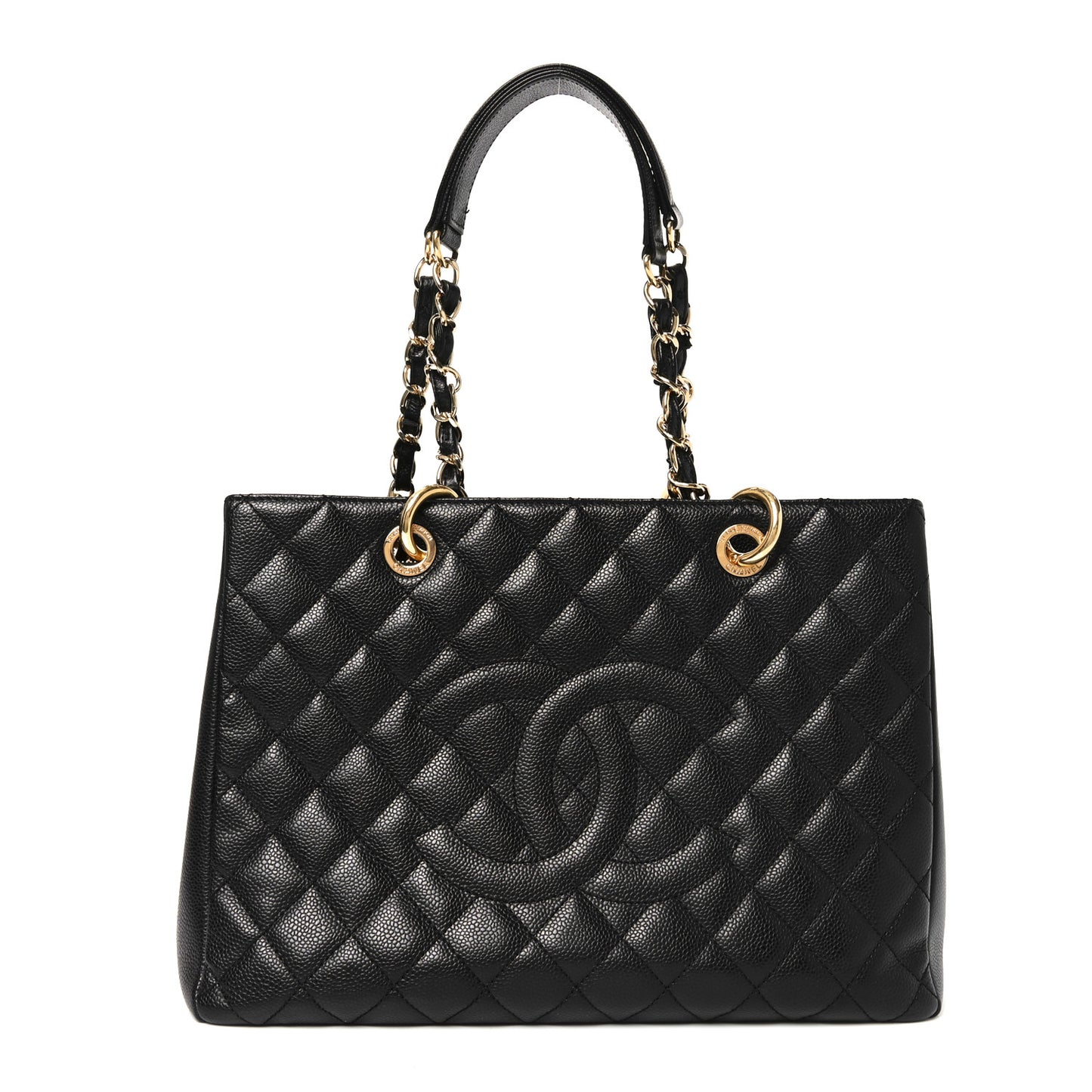 Caviar Quilted Grand Shopping Tote GST Black