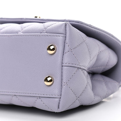 Chanel Caviar Quilted Extra Mini Coco Handle Flap Light Purple 10 of 12