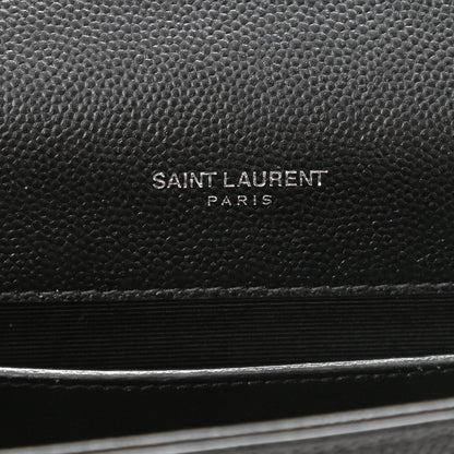 Saint Laurent Grain De Poudre Small Monogram Kate Satchel Black 6 of 10