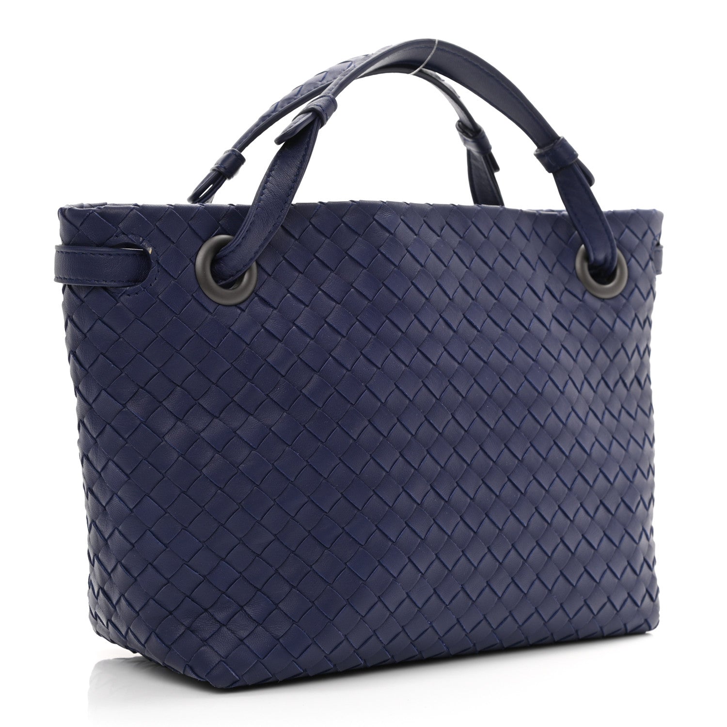 Bottega Veneta Nappa Intrecciato Bella Tote Navy 2 of 8