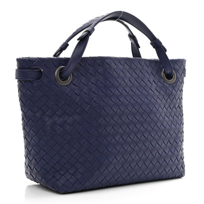 Bottega Veneta Nappa Intrecciato Bella Tote Navy 2 of 8