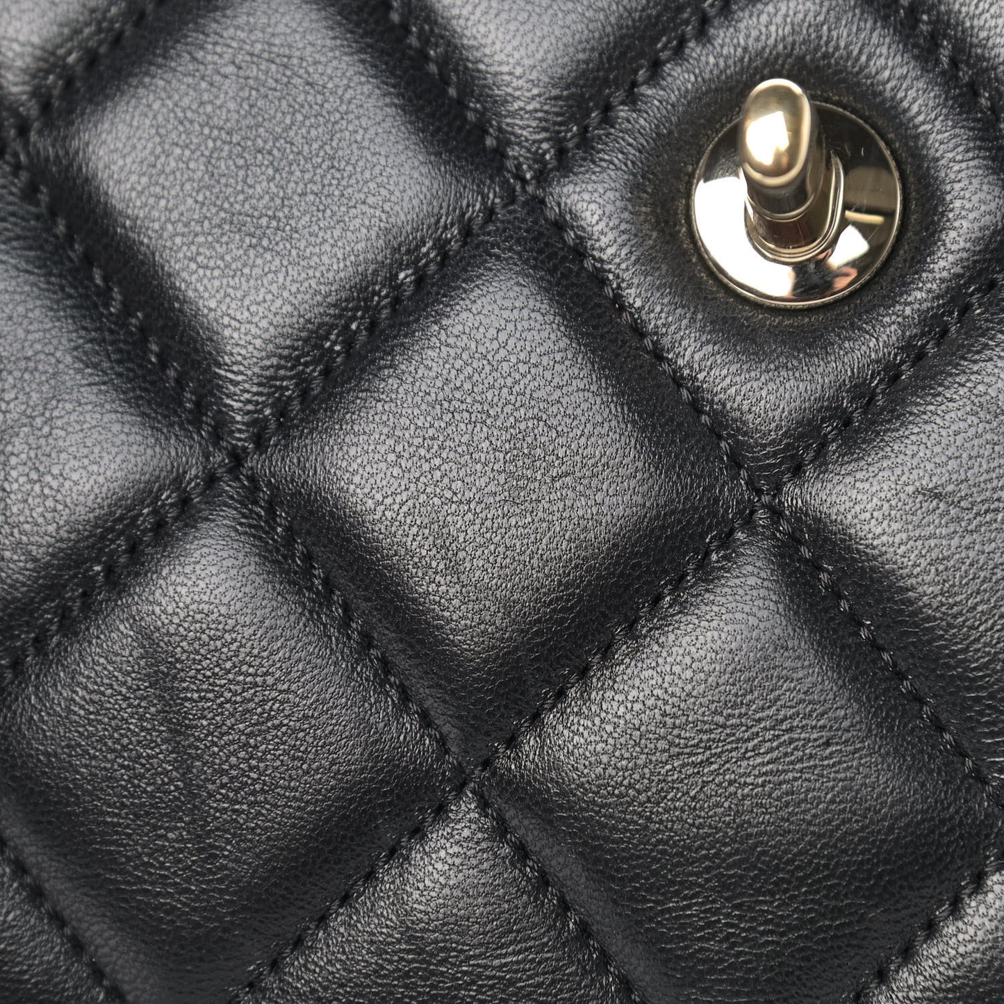 Lambskin Quilted Medium Trendy CC Flap Dual Handle Bag Black
