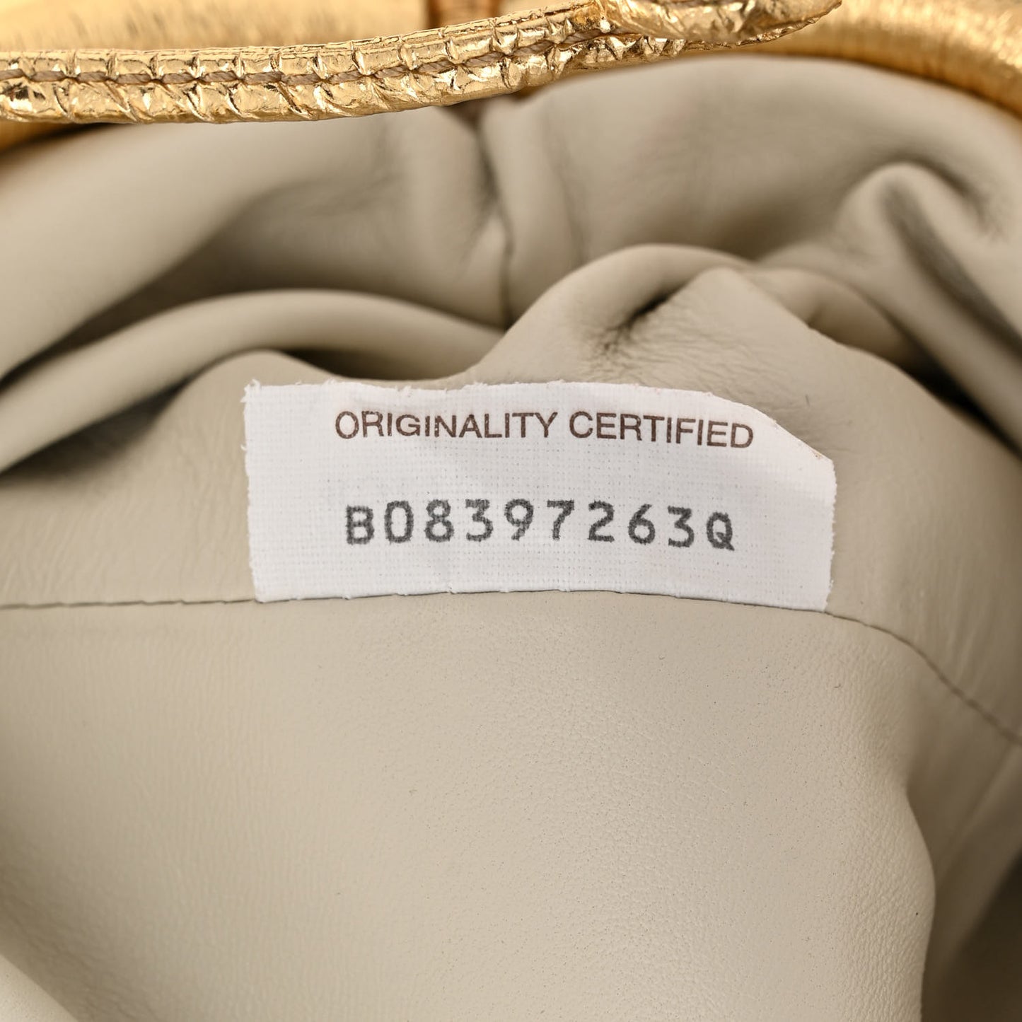 Metallic Crinkled Lambskin The Mini Pouch Oro
