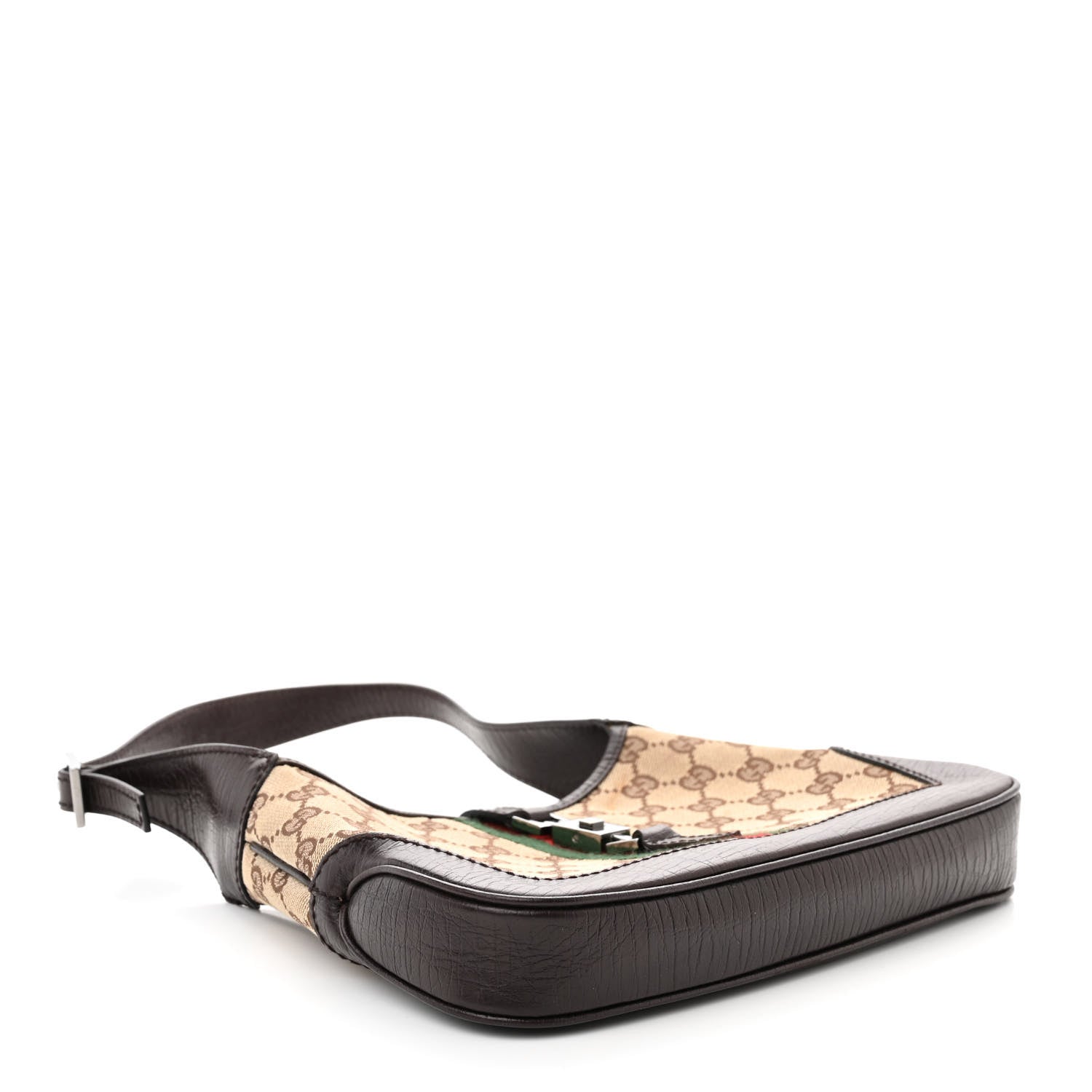 Gucci Monogram Web Small Jackie O Hobo Dark Brown 4 of 12