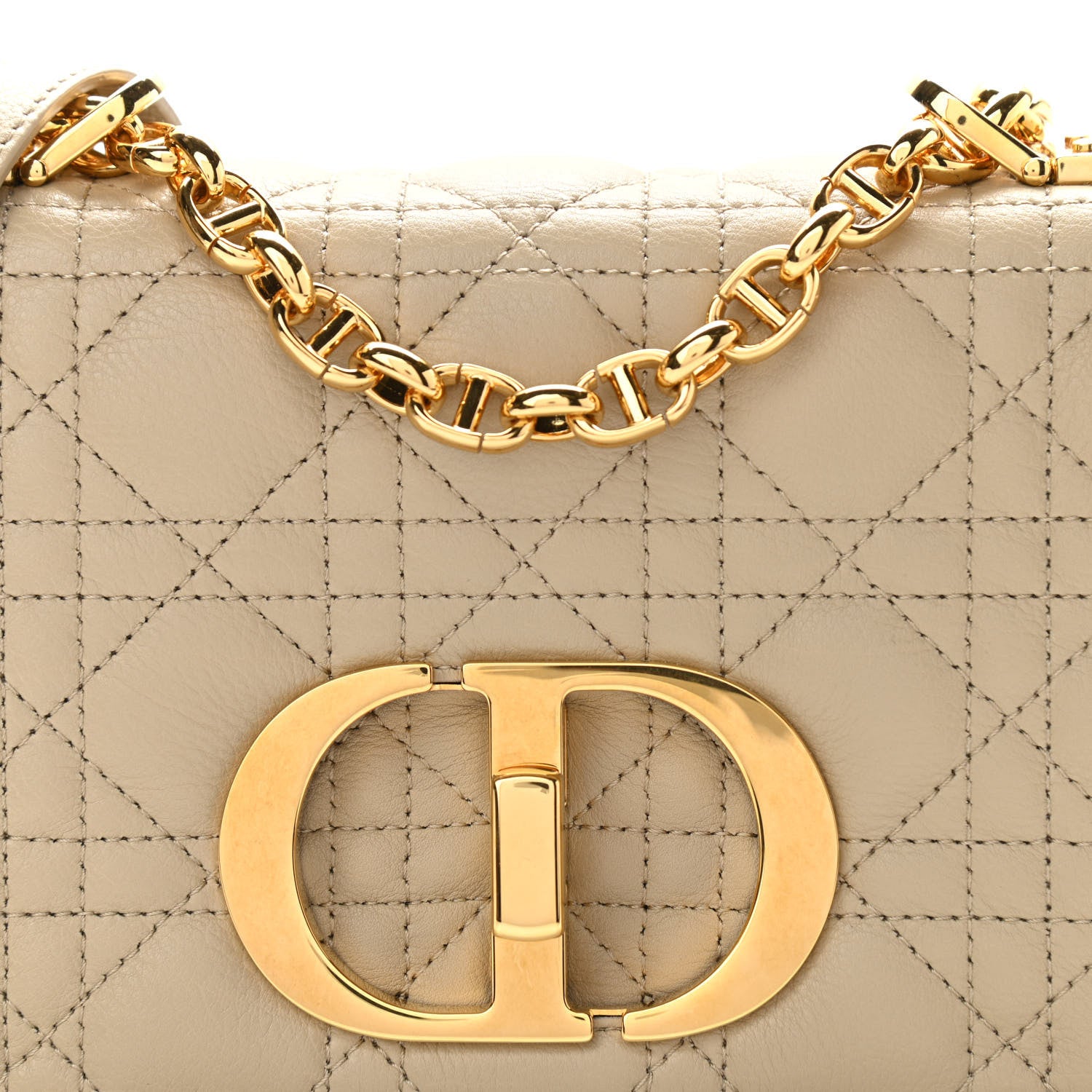Christian Dior Calfskin Cannage Small Caro Bag Beige 8 of 10