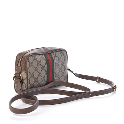 Gucci GG Supreme Monogram Web Mini Ophidia Shoulder Bag Brown 3 of 10