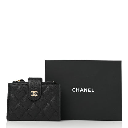 Chanel Caviar Quilted Compact Zipped Pocket Wallet Black 9 of 9