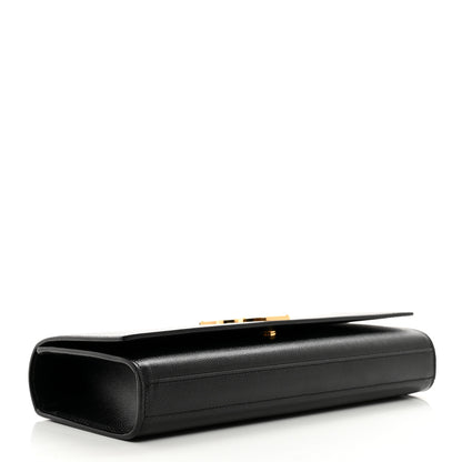 Saint Laurent Grain De Poudre Monogram Cassandre Clutch Black 4 of 7