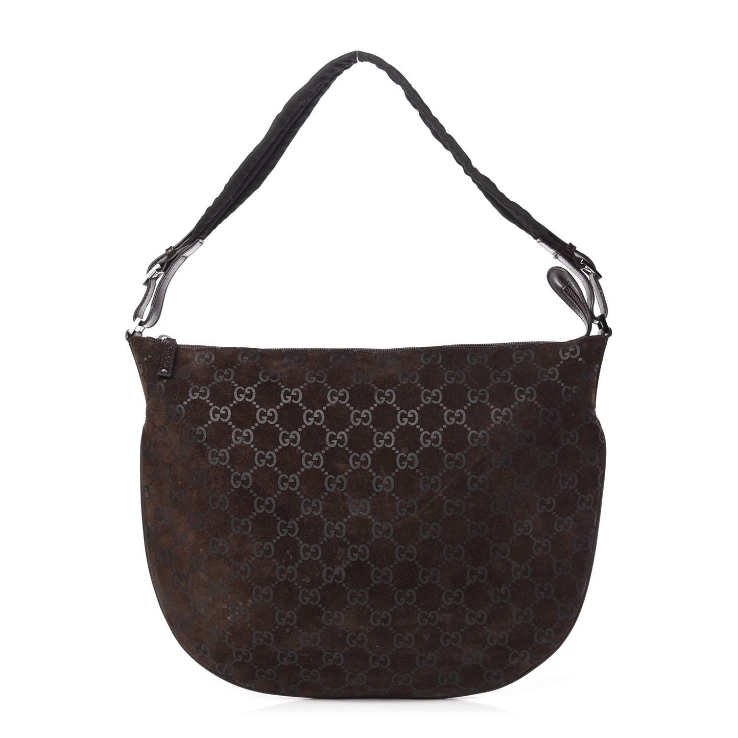 Suede Monogram Hobo