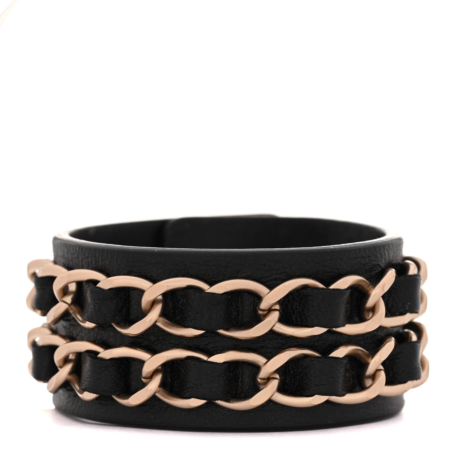 Chanel Lambskin CC Chain Turnlock Bracelet M Black 3 of 5