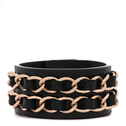 Chanel Lambskin CC Chain Turnlock Bracelet M Black 3 of 5