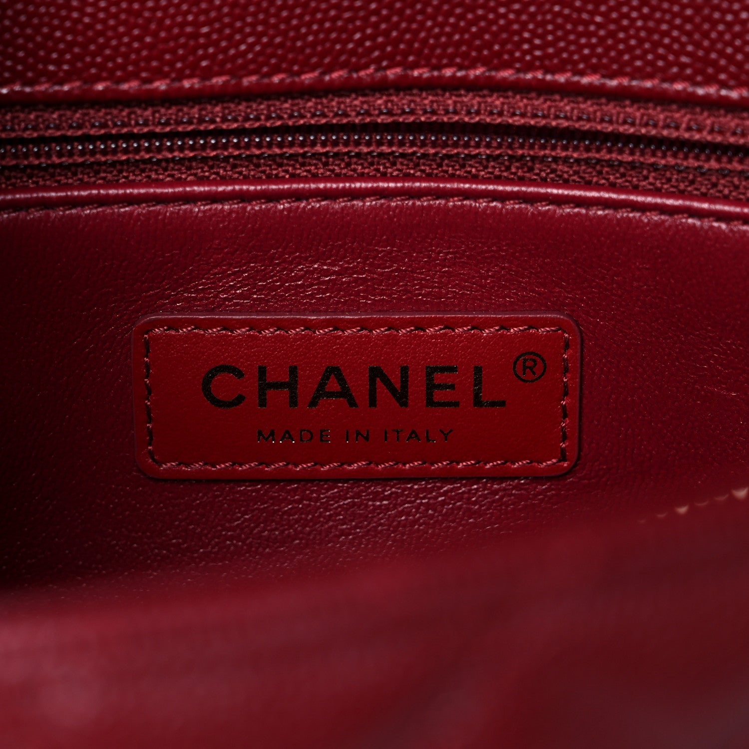 Chanel Caviar Lizard Embossed Quilted Small Coco Handle Flap Burgundy 6 of 10