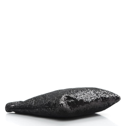 Miu Miu Paillettes Sequin Chain Shopping Bag Black 4 of 11