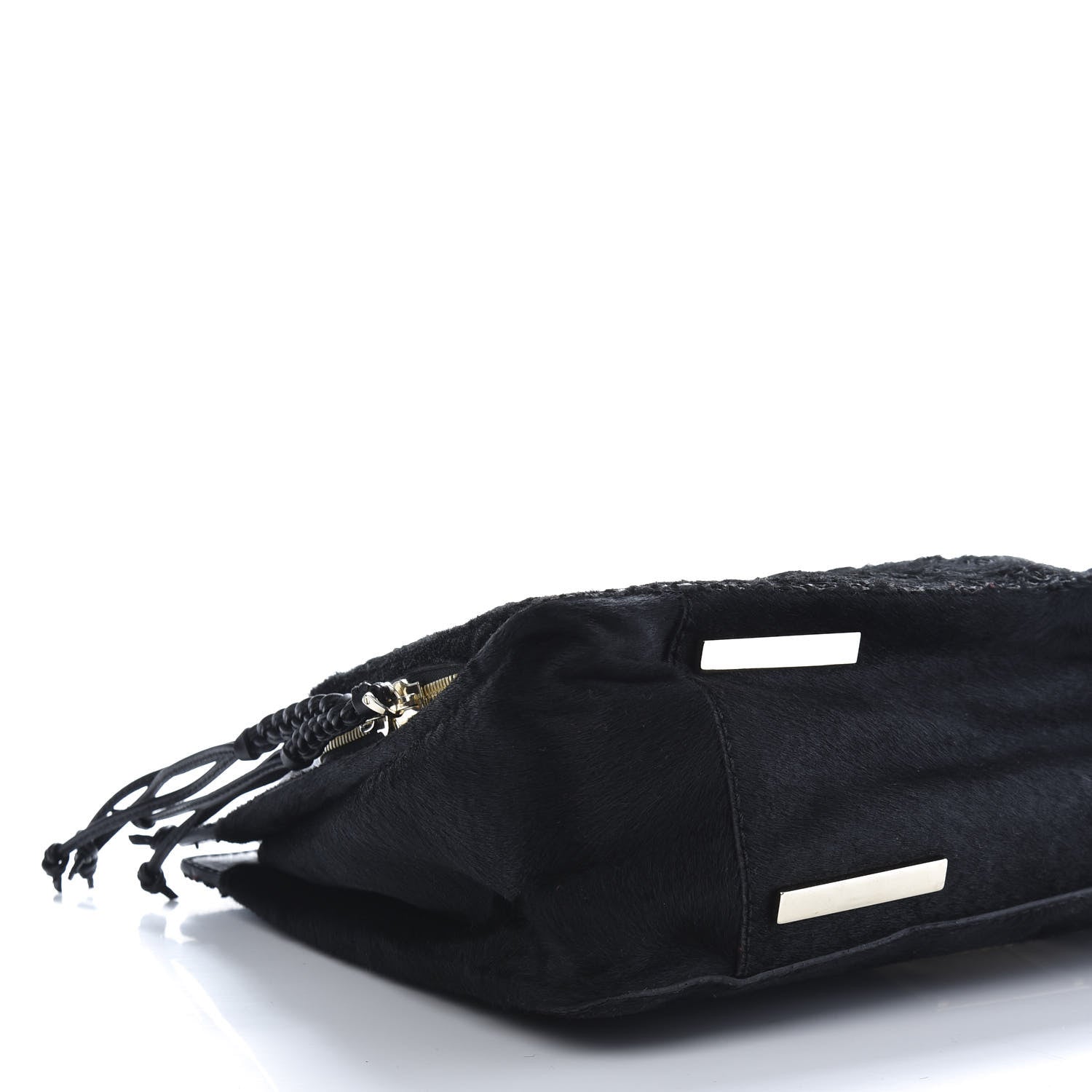 Valentino Garavani Calf Hair Lace Demetra Satchel Black 6 of 12