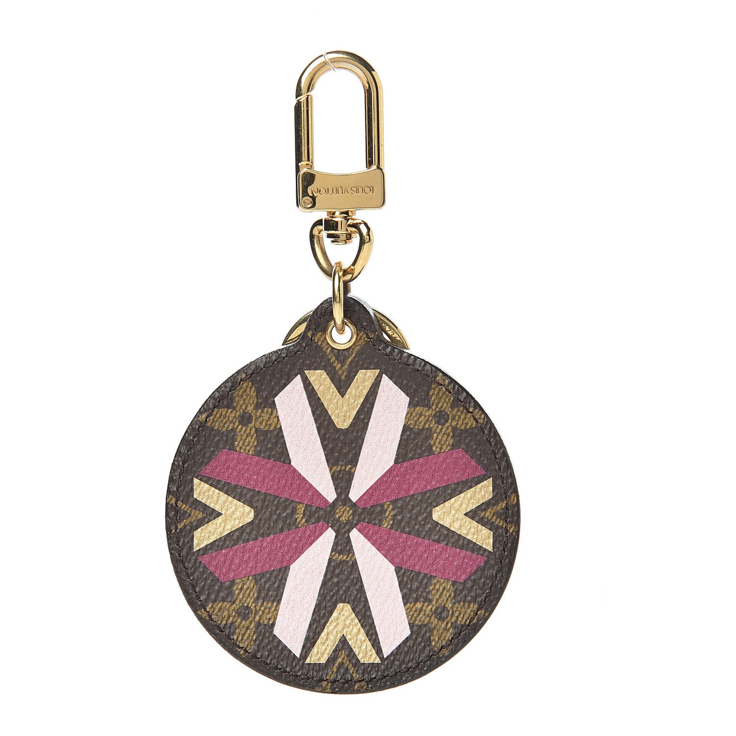 Monogram Illustre Multi V Bag Charm Key Ring Fuchsia