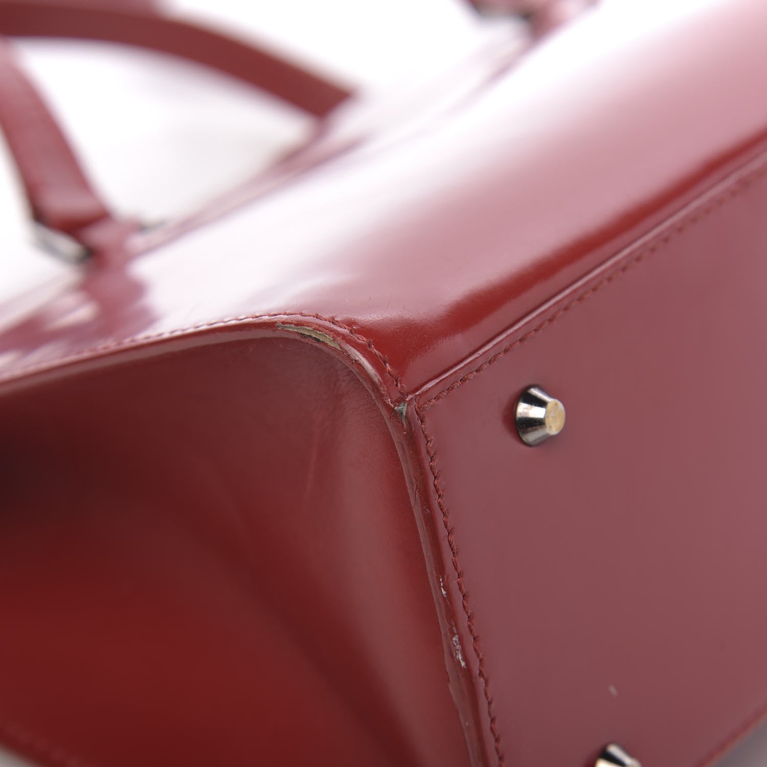 Christian Dior Glazed Calfskin Saddle Shopper Red 13 of 18