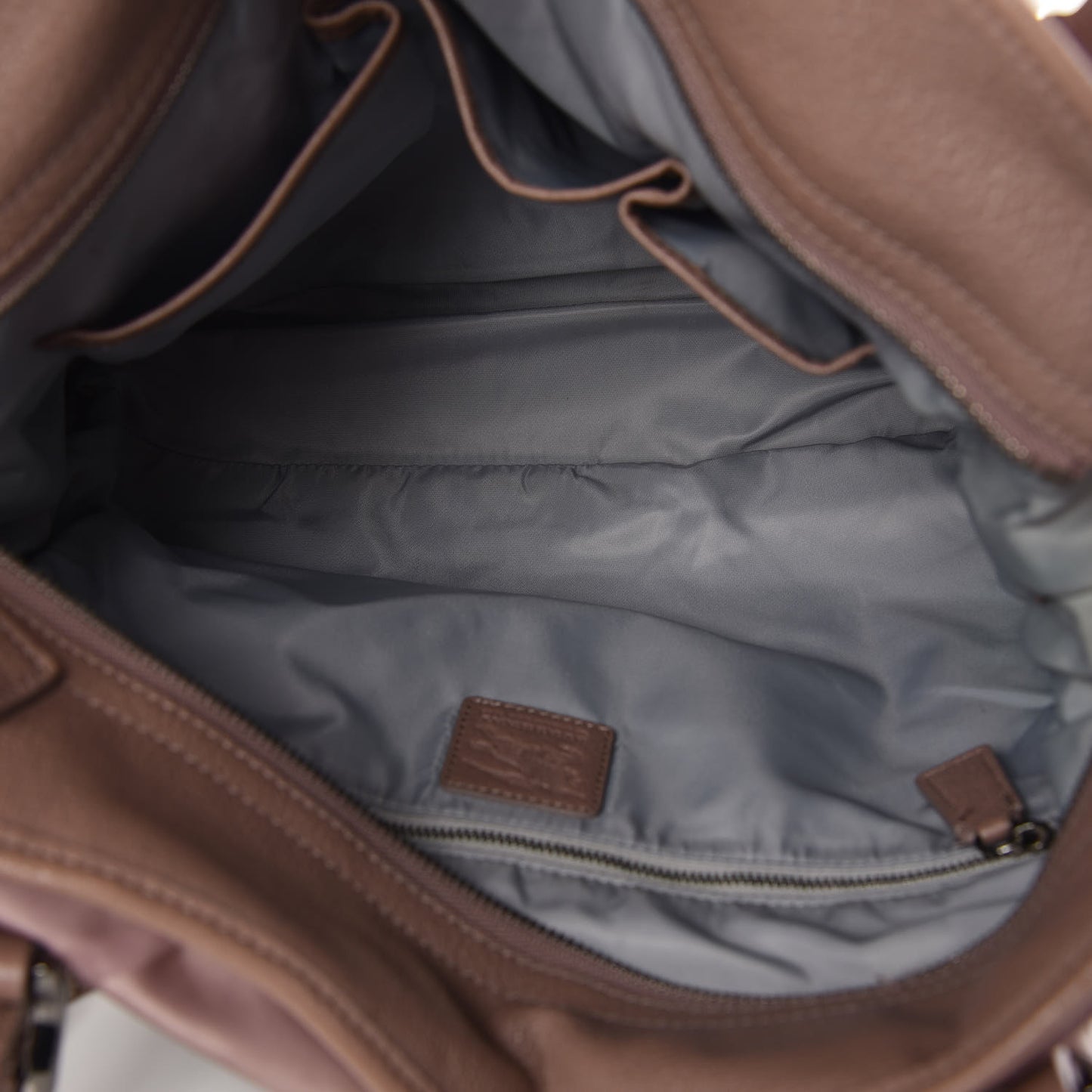 Nylon Tonal Check Drawstring Tote Light Pink