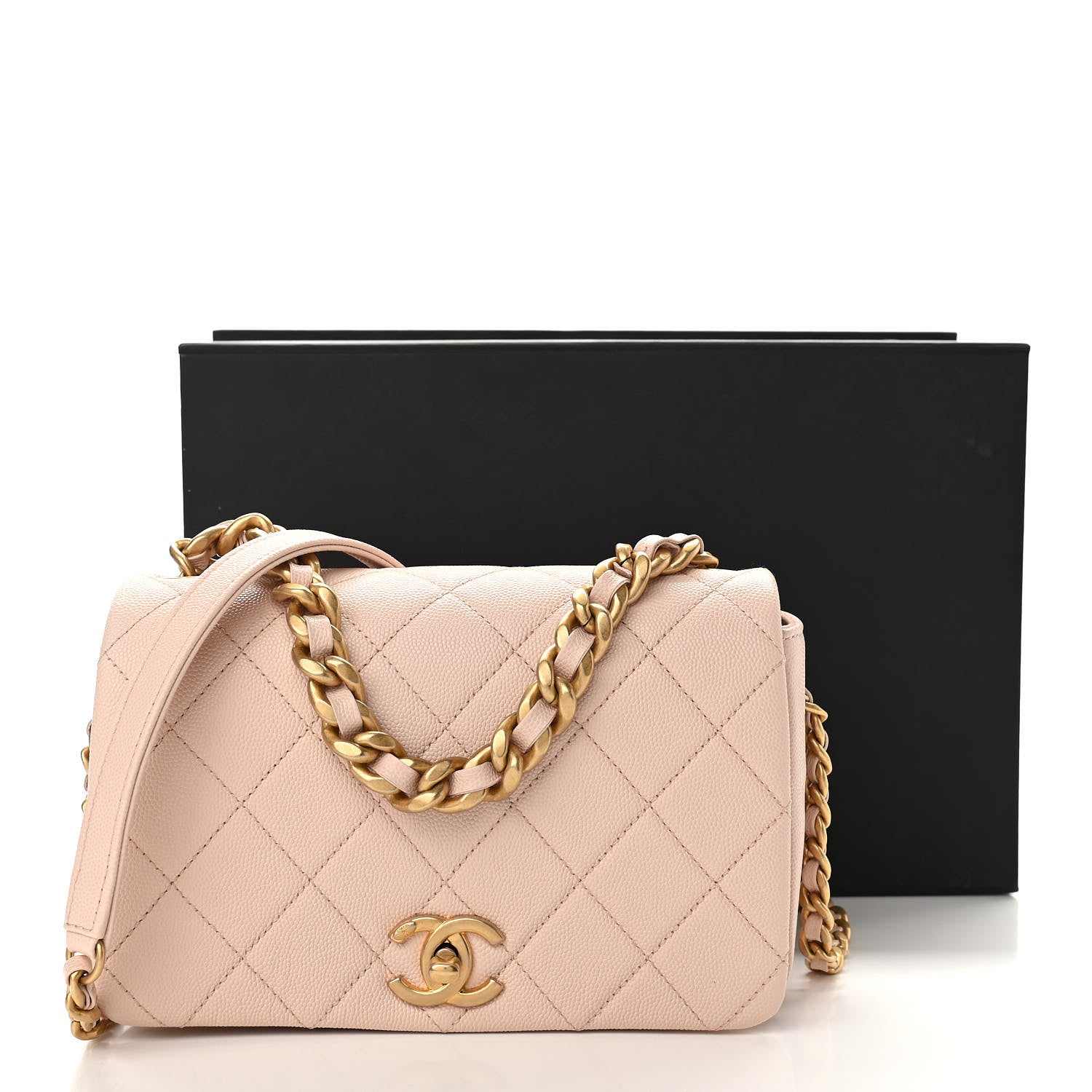 Chanel Caviar Quilted Small Fashion Therapy Flap Bag Beige 12 of 12