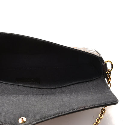 Louis Vuitton Monogram Blossom Pochette Felicie Chain Wallet Black 6 of 11