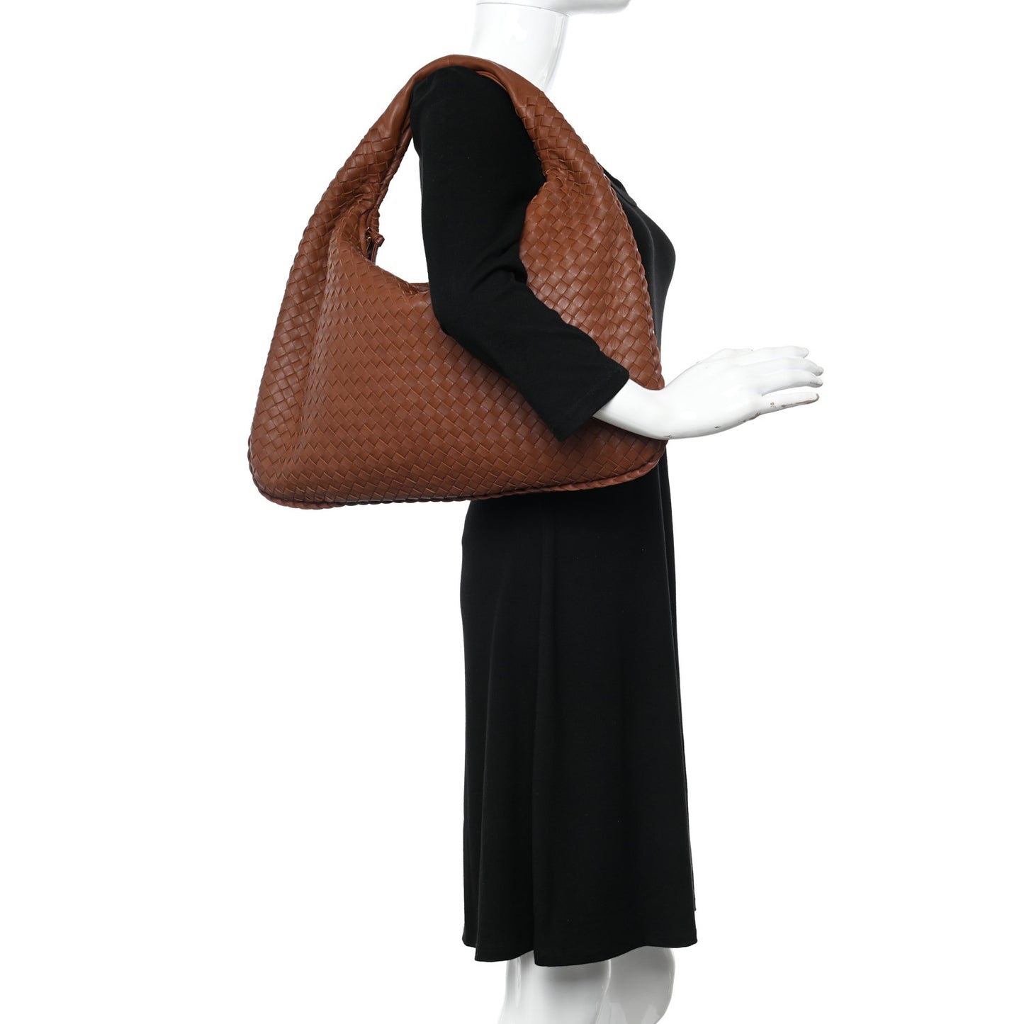 Nappa Intrecciato Medium Veneta Hobo Tea