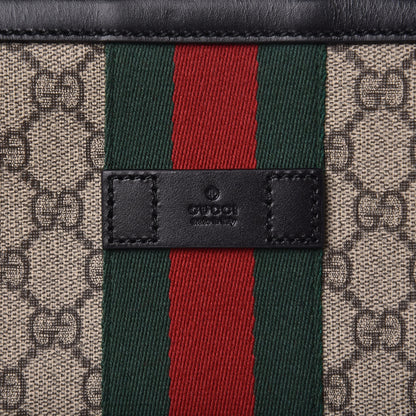Gucci GG Supreme Monogram Web Messenger Bag Black 10 of 10