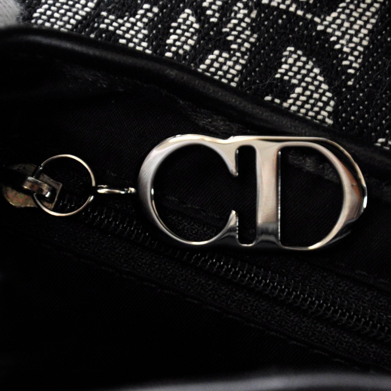 Christian Dior Monogram Saddle Bag Black 10 of 13