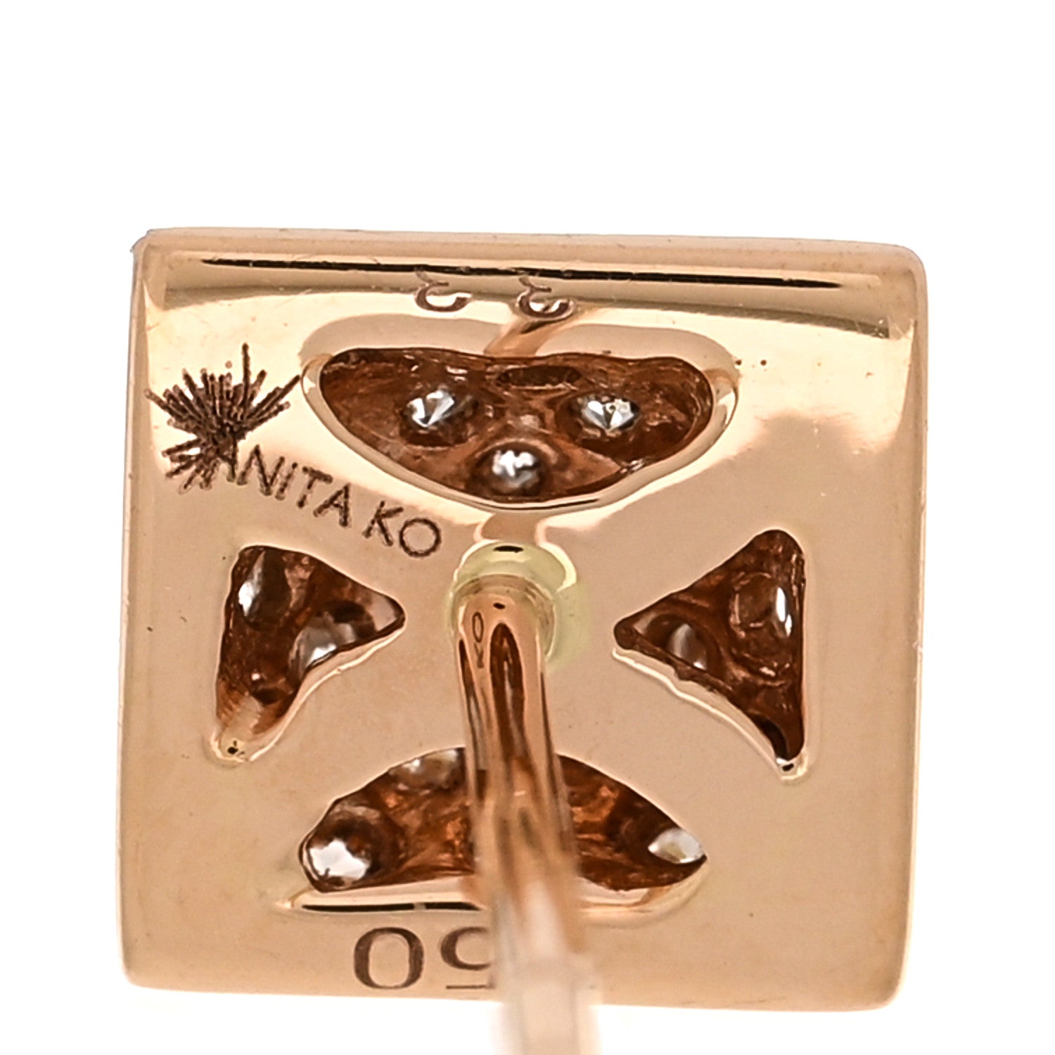 Anita Ko 18K Rose Gold Diamond Spike Earrings 4 of 4