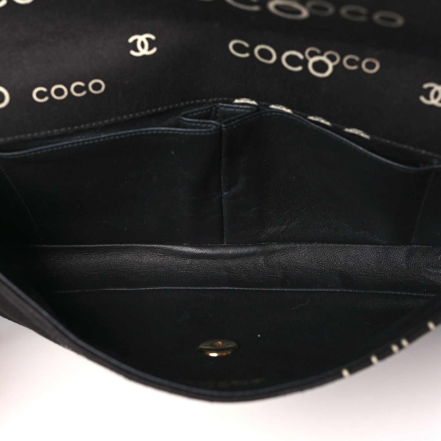 Chanel Canvas Chocolate Bar Quilted Coco East West Flap Black 5 of 9