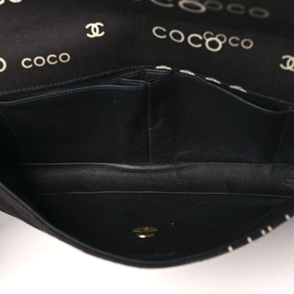 Chanel Canvas Chocolate Bar Quilted Coco East West Flap Black 5 of 9