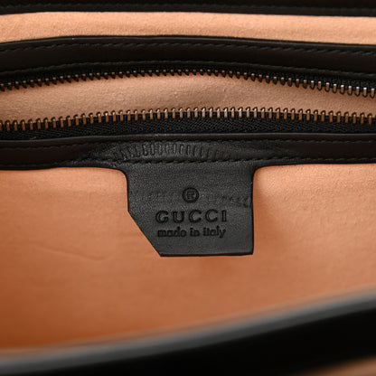 Gucci Calfskin Sylvie Web Small Queen Margaret Top Handle Bag Black 6 of 9