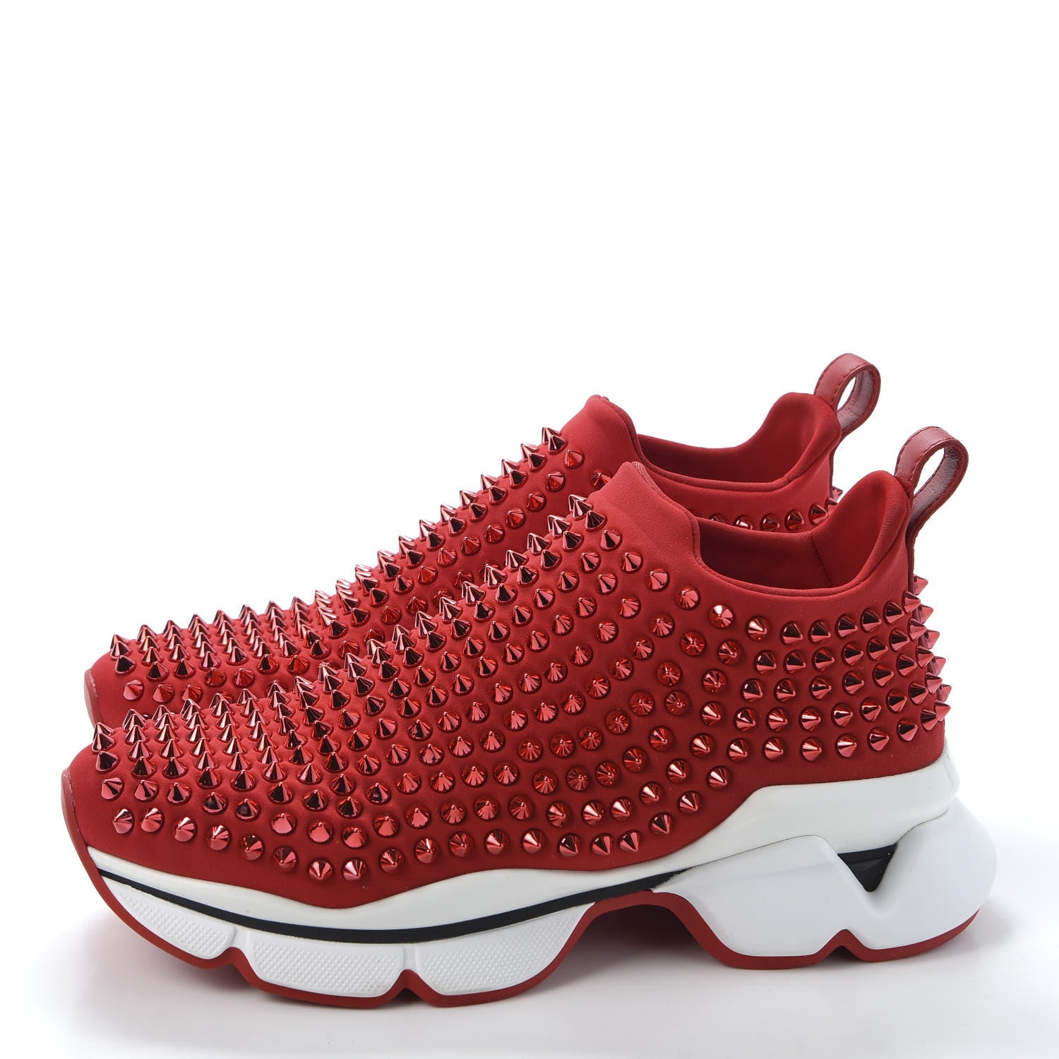 Christian Louboutin Neoprene Spike Sock Donna Flat Sneakers 36.5 Loubi 3 of 8