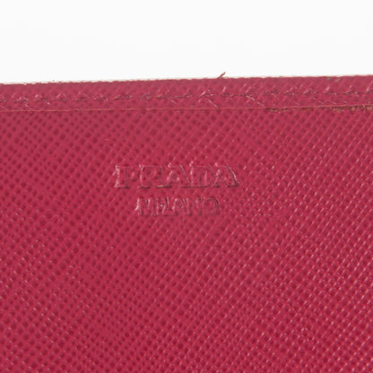Prada Saffiano Bow Continental Wallet Peonia 5 of 8
