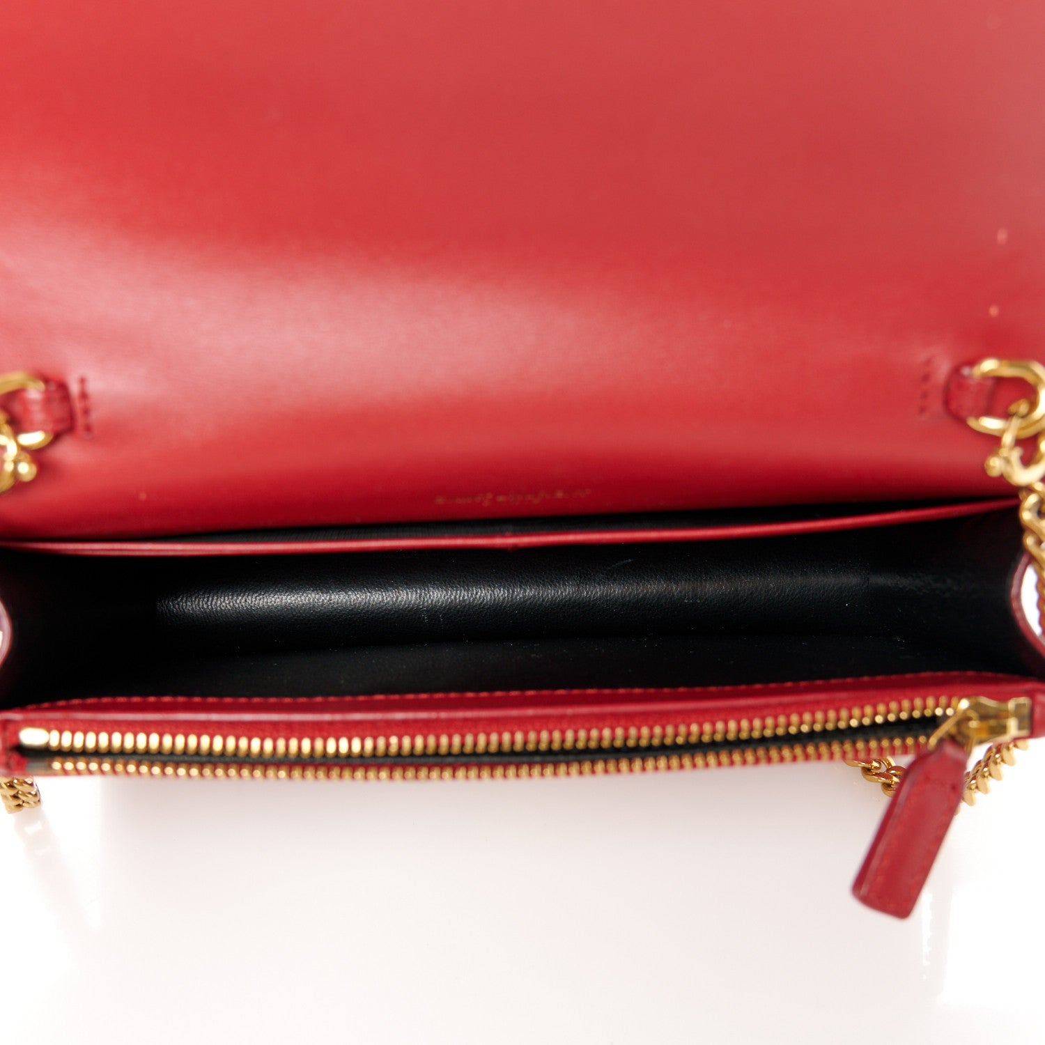 Saint Laurent Smooth Calfskin Classic Monogram Kate Tassel Chain Wallet New Lipstick 5 of 11