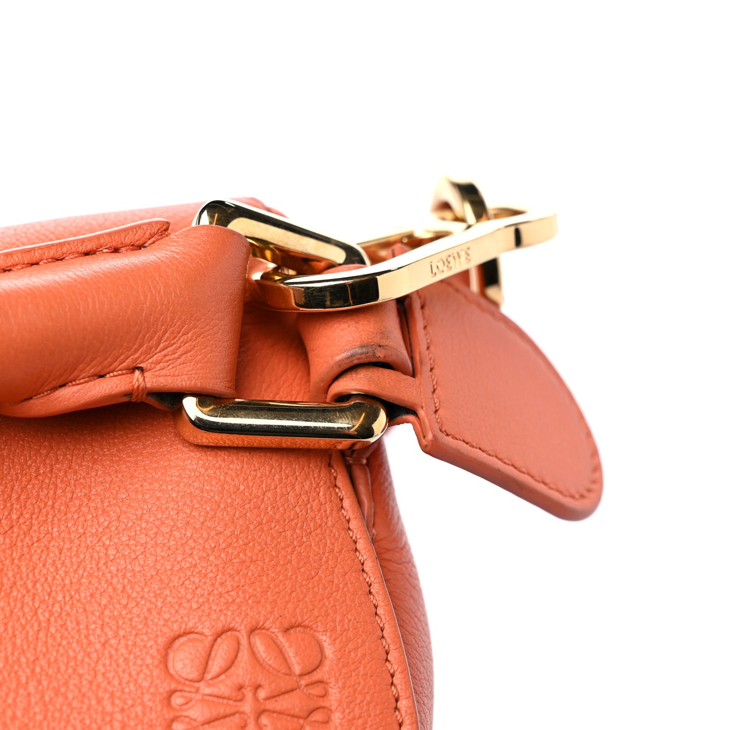Calfskin Paula's Ibiza Degrade Mini Puzzle Bag Orange