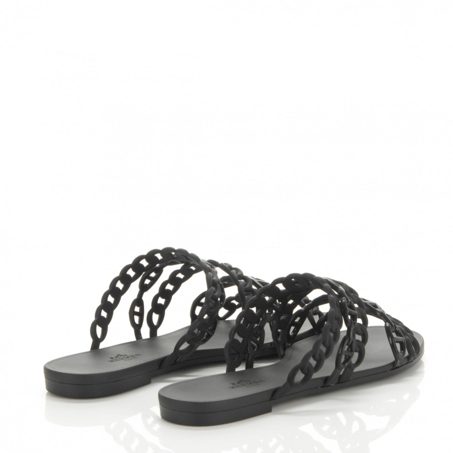 Rubber Chaine d'Ancre Nude Sandals 38 Black