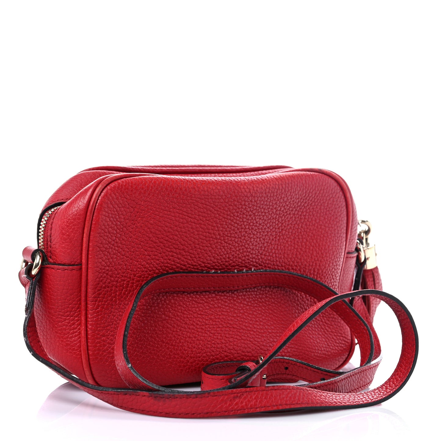 Pebbled Calfskin Small Soho Disco Bag Tabasco Red