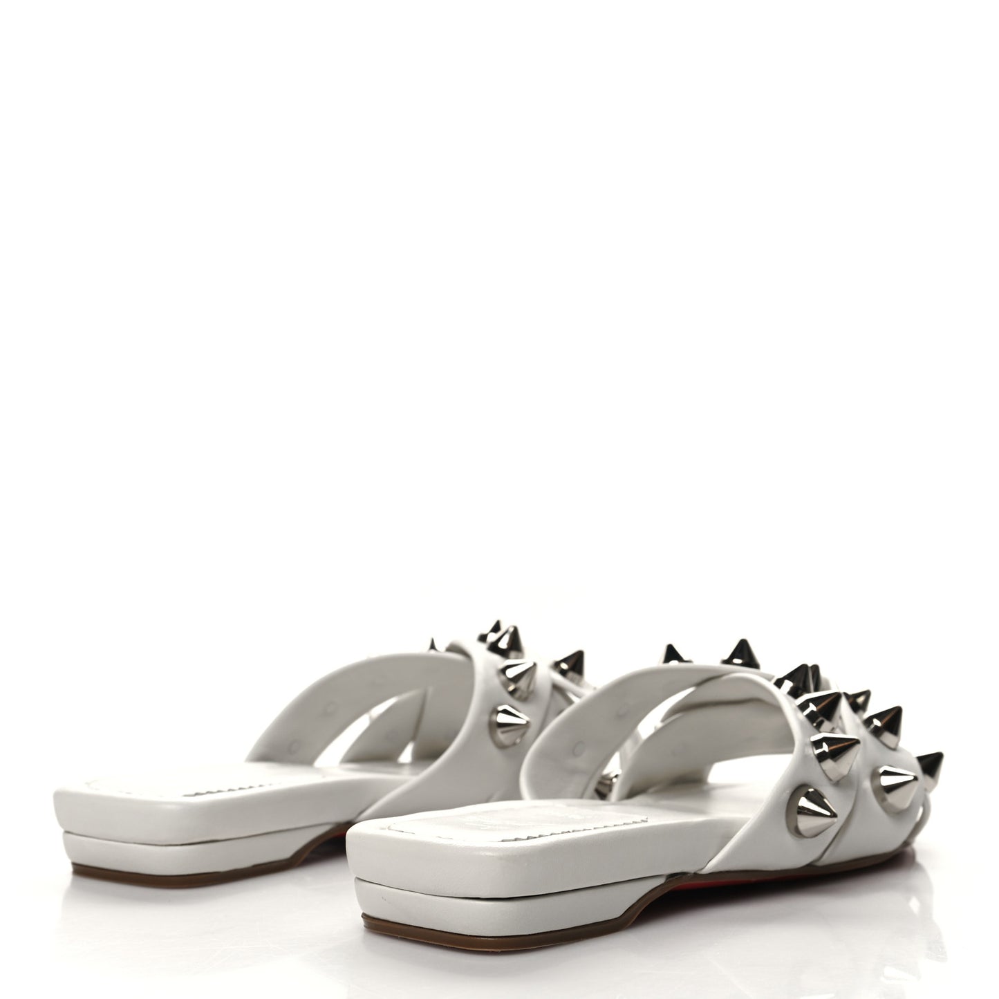 Calfskin Miss Spika Club Sandals 37 White