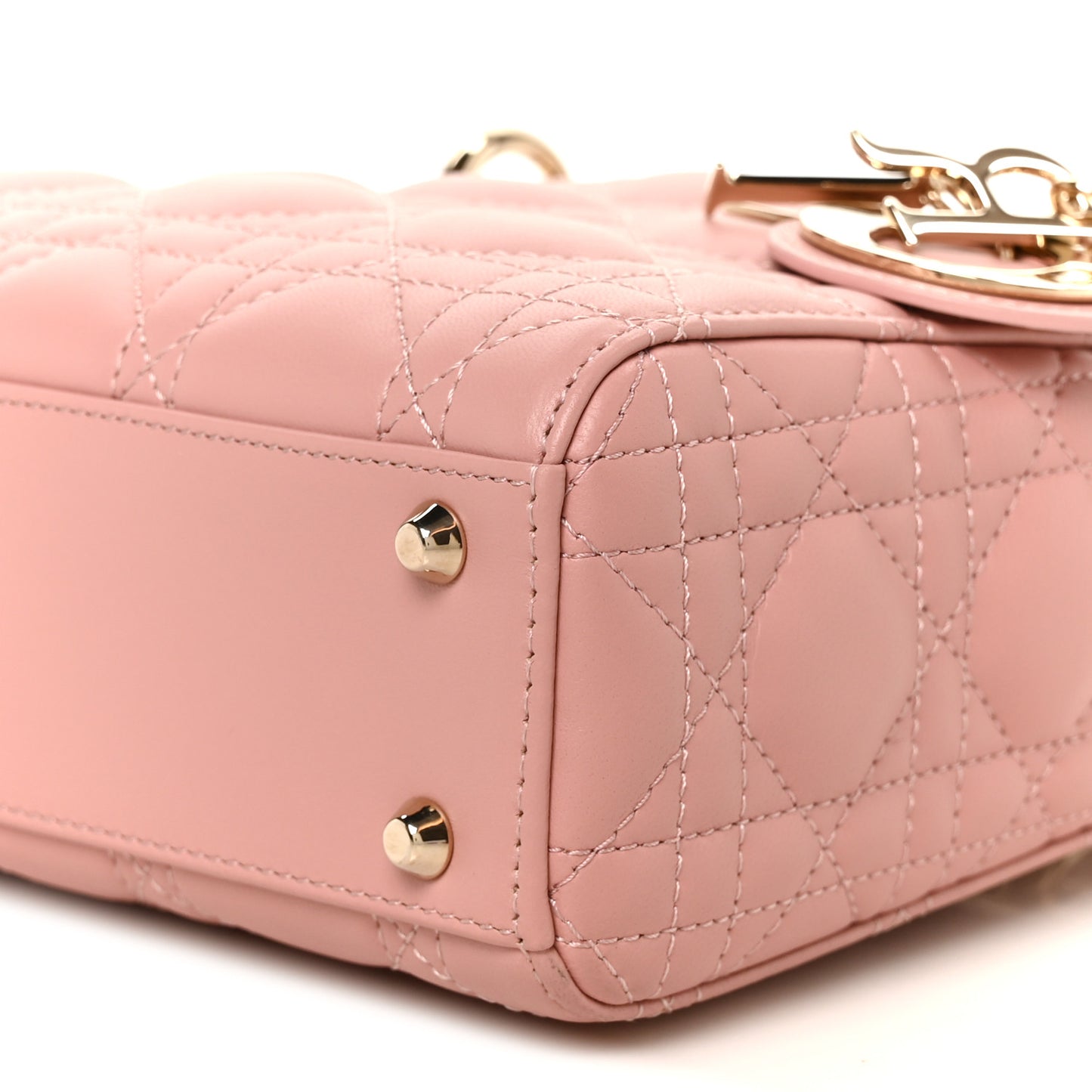 Lambskin Cannage Mini Lady Dior Light Pink