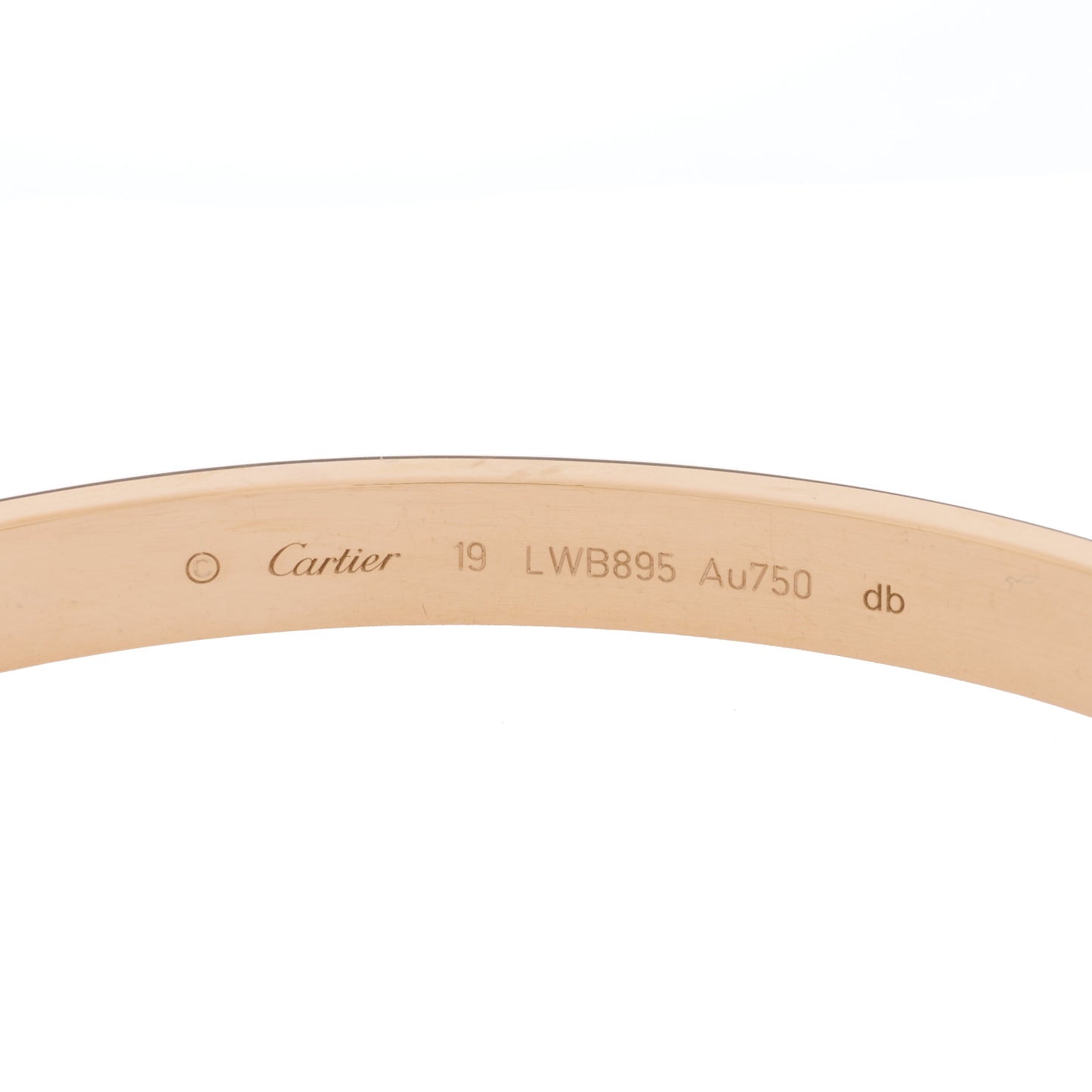 18K Yellow Gold LOVE Bracelet 19