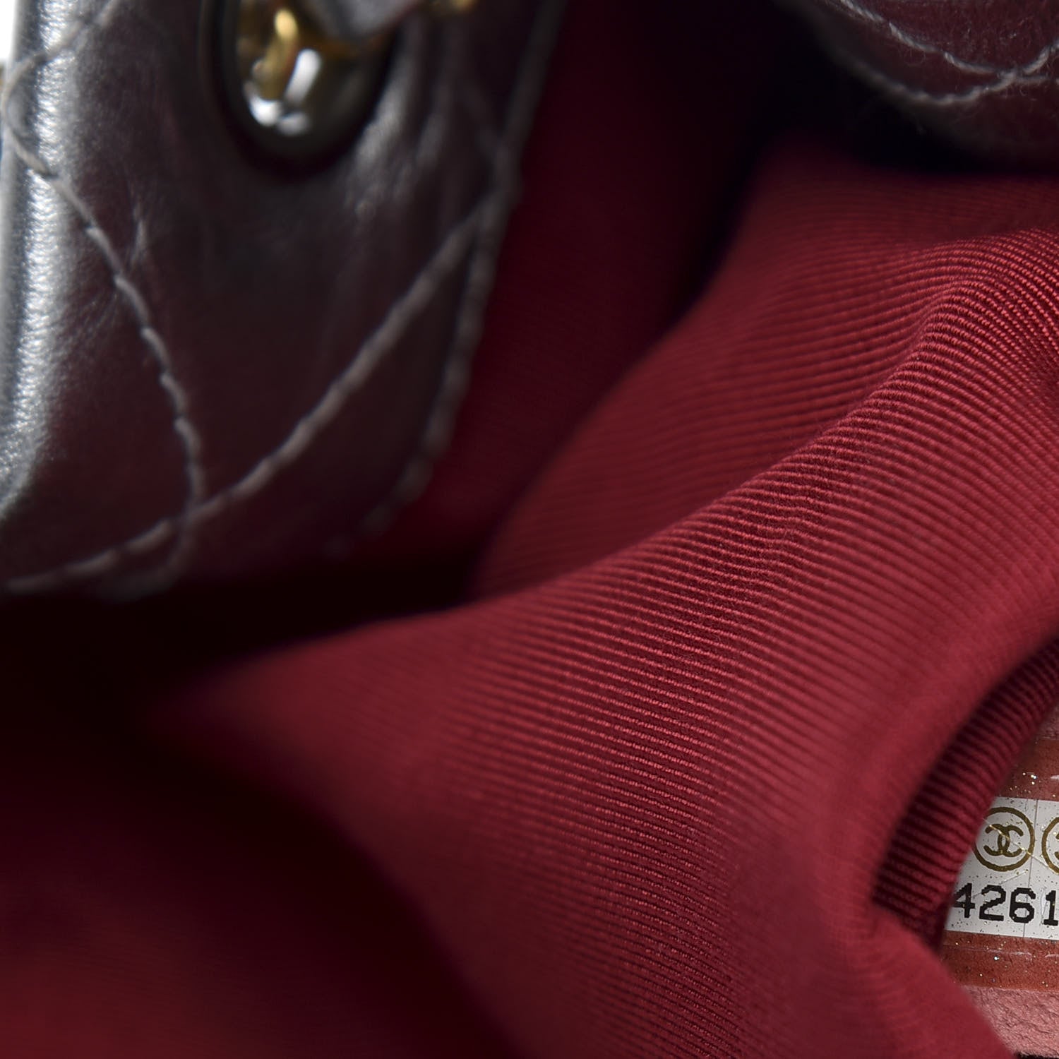 Chanel Metallic Crumpled Calfskin Quilted Gabrielle Backpack Silver 8 of 9