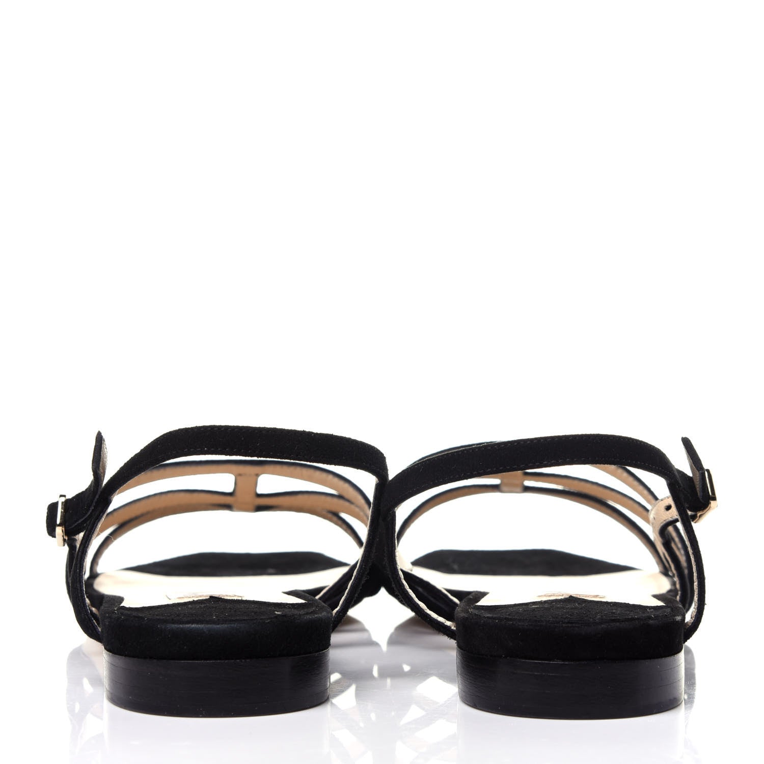 Jimmy Choo Suede Arien Cage Slingback Sandals 38.5 Black 5 of 10