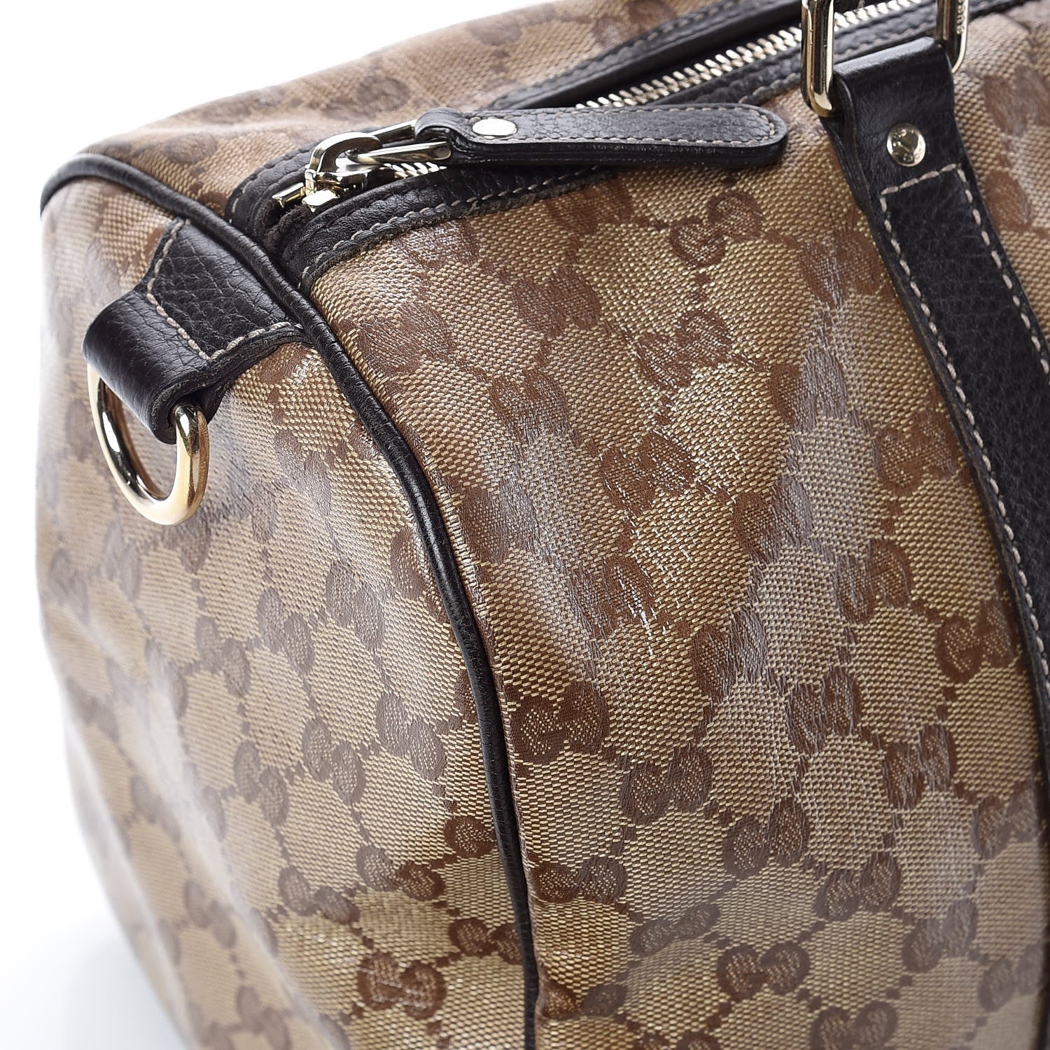 Gucci Crystal Monogram Medium Joy Boston Dark Brown 19 of 27