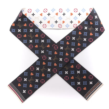 Louis Vuitton Silk Game On Bandeau Black White 1 of 3